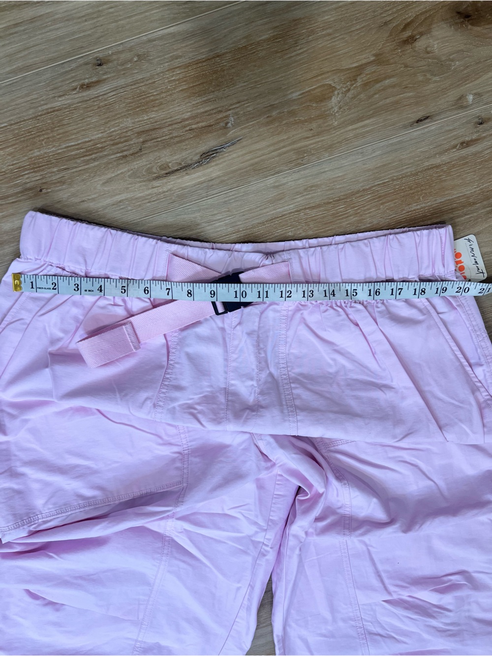 Free People Movement Light Pink Elastic Waist Capri Pants Size XL - Picture 11 of 11